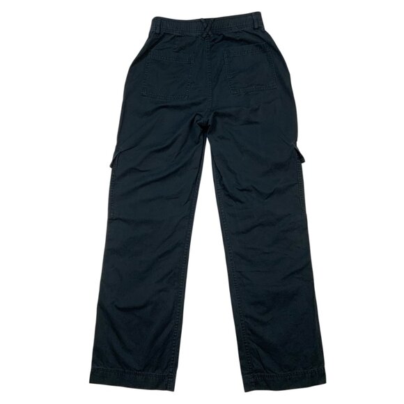 Abercrombie & Fitch Womens Cargo Pant 4 27 Black High Rise Straight Leg Academia - Picture 11 of 12